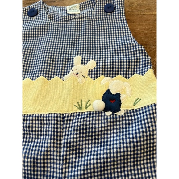 Easter Jon Jon Romper Bunny Baby Toddler Boy Size 3-6 Months - Picture 2 of 7